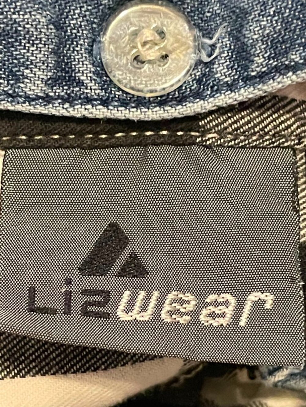 LIZ WEAR Women’s Black/White Plaid Button Up, Size M - Picture 7 of 8